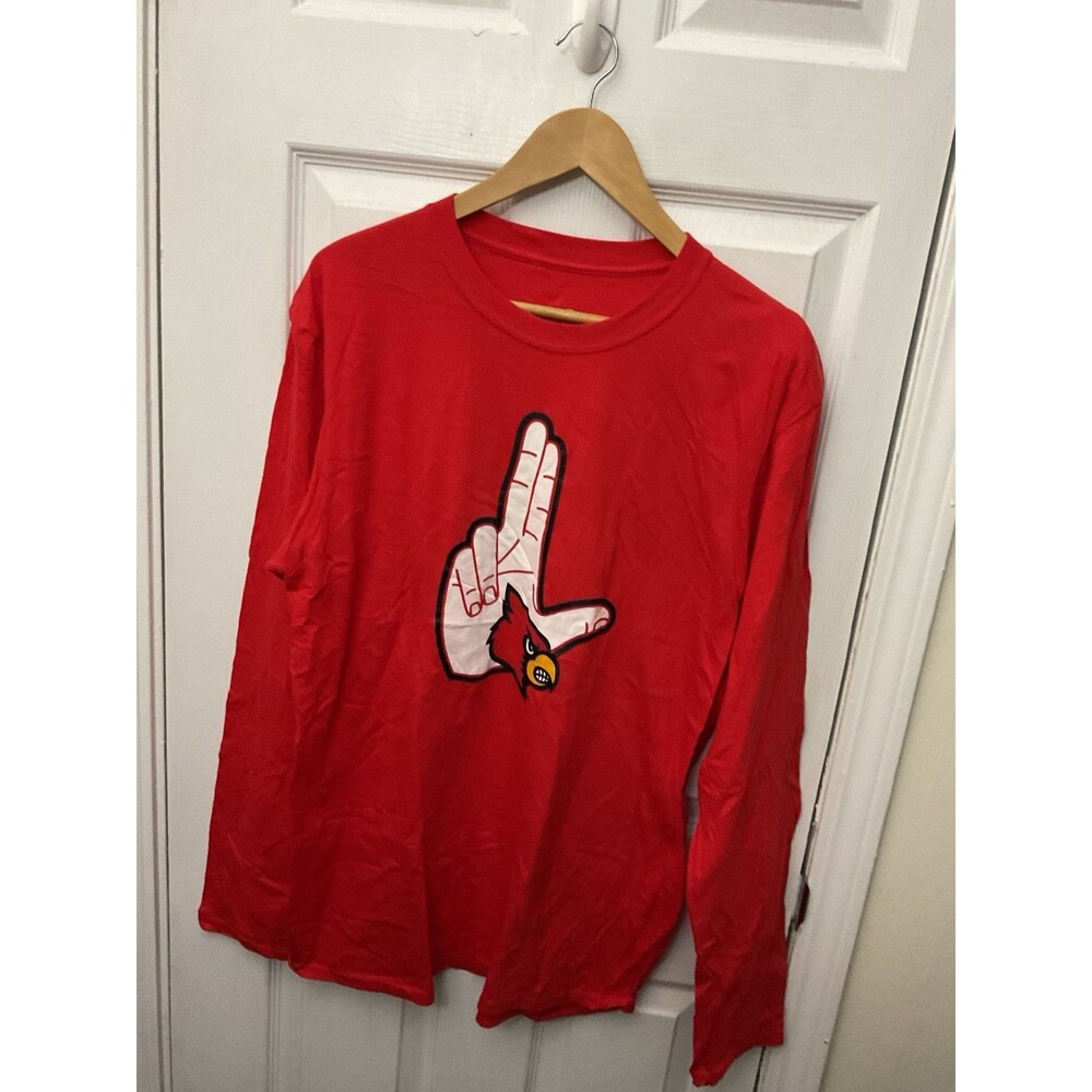 NWOT Louisville Cardinals Shirt Mens Large Fanatics Long Sleeve